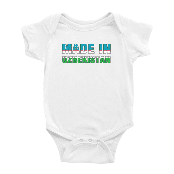 Made In Uzbekistan Cute Baby Clothing Bodysuits Boy Girl Clothes