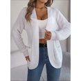 thumbnail image 5 of Arvbitana Women’s Knitwear Chunky Cable Cardigan Long Sleeve Solid Color Pocket Open Front Sweater Loose Lightweight Jacket Fall Tops, 5 of 7