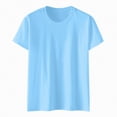 thumbnail image 3 of Kaprioy Summer Tops for Women Short Sleeve Comfy Basic Top Tees Tshirt Crewneck Shirt, 3 of 5