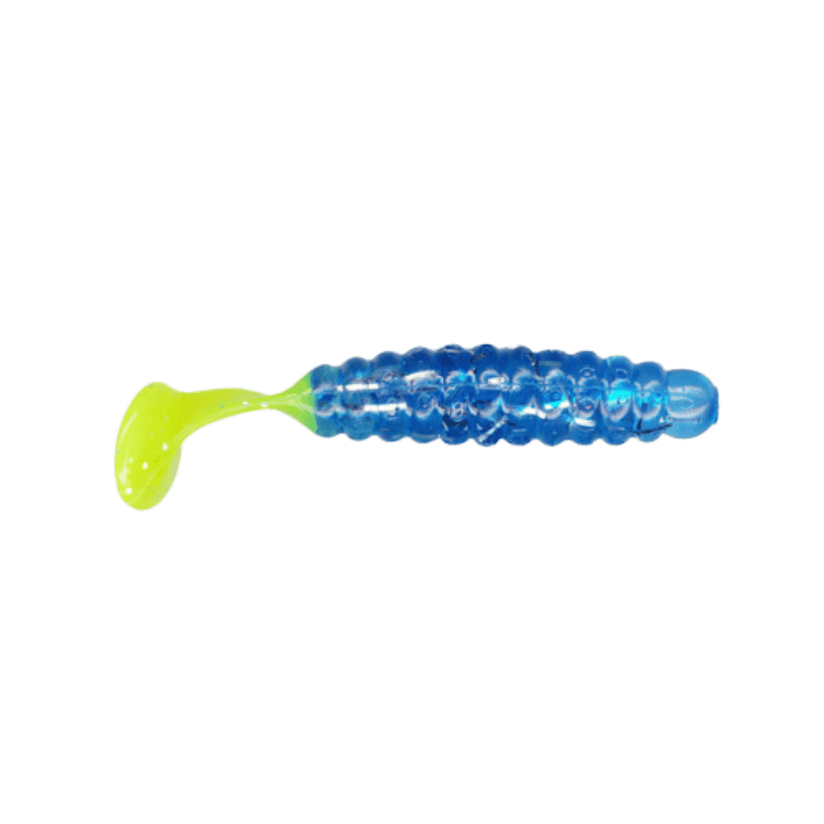 Charlie Brewer's Crappie Slider Grub White/Pink Glow Tail