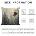 thumbnail image 5 of Autua Bald Eagle Forest Fog Graphic Decorative Cushion Throw Pillow Cover for Home Aesthetic Decor Winter Theme Printed 1PC 24x24in, 5 of 5