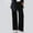 Black, variant on Abomasnow Women's Velvet Pants Casual Wide Leg Straight Pants Drawstring Elastic Waist Athletic Pants with Pockets S-2XL