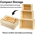 thumbnail image 4 of Set of 3 Rustic Wooden Nesting Crates with Handles, Decorative Wooden Crates, Crate Box Wooden Storage Box for Kitchen, Office, Bedroom, Closet, Rustic Country Decor, 4 of 9