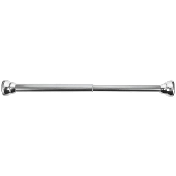 XIBUFE Black Curved Shower Curtain Rod, 24-36 Inch Adjustable Tension Rod, No Drill Bathroom Window Rod for Short Showers