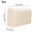 thumbnail image 4 of Sofa Armrest Protectors for Armchairs, Sofas, Non-Slip Armchair Covers Rice White, 4 of 9