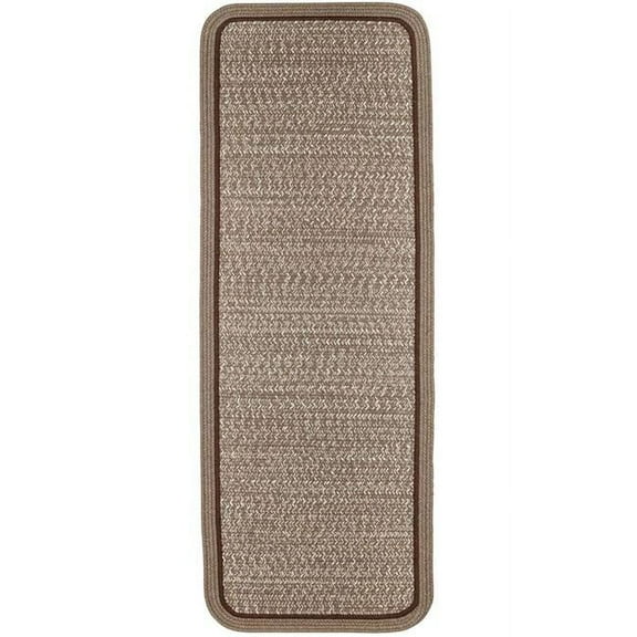 Rhody Rug CC38R024X096S 2 x 8 ft. Casual Comfort Mocha Banded Braided Rug, Rectangle-Runner