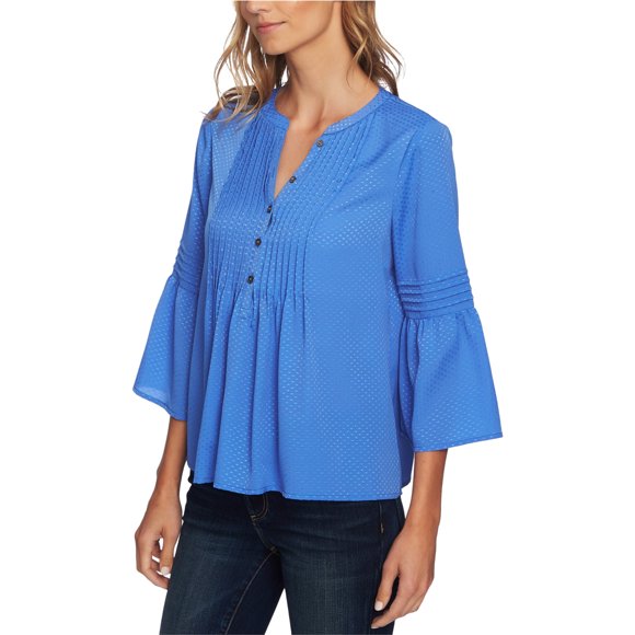 CeCe - Blusa para mujer, color azul, XS
