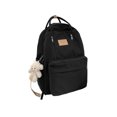 thumbnail image 2 of Qarigey de lona de gran capacidad de color sólido ajustable para estudiantes Bolso de hombro de viaje Mochilas, 2 of 6