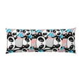 thumbnail image 2 of Disketp Panda Cute Pink Hearts Print Body Pillow Cover - Super Soft 20x54 Body Pillow Case,Long Side Hidden Zipper, 2 of 8
