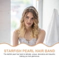 thumbnail image 4 of 1 diadema de aleación con diseño de estrella de mar y perla para mujer, atractiva diadema de boda, 4 of 7