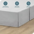 thumbnail image 3 of Bare Home Double Brushed Bed Skirt - Premium 1800 Collection - 15-inch Drop - Full, Light Gray, 3 of 10