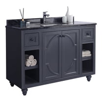 Odyssey - 48 - Maple Grey Cabinet   Black Wood Counter