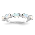 thumbnail image 1 of 925 Sterling Silver Created Opal and Cubic Zirconia Ring, 1 of 2