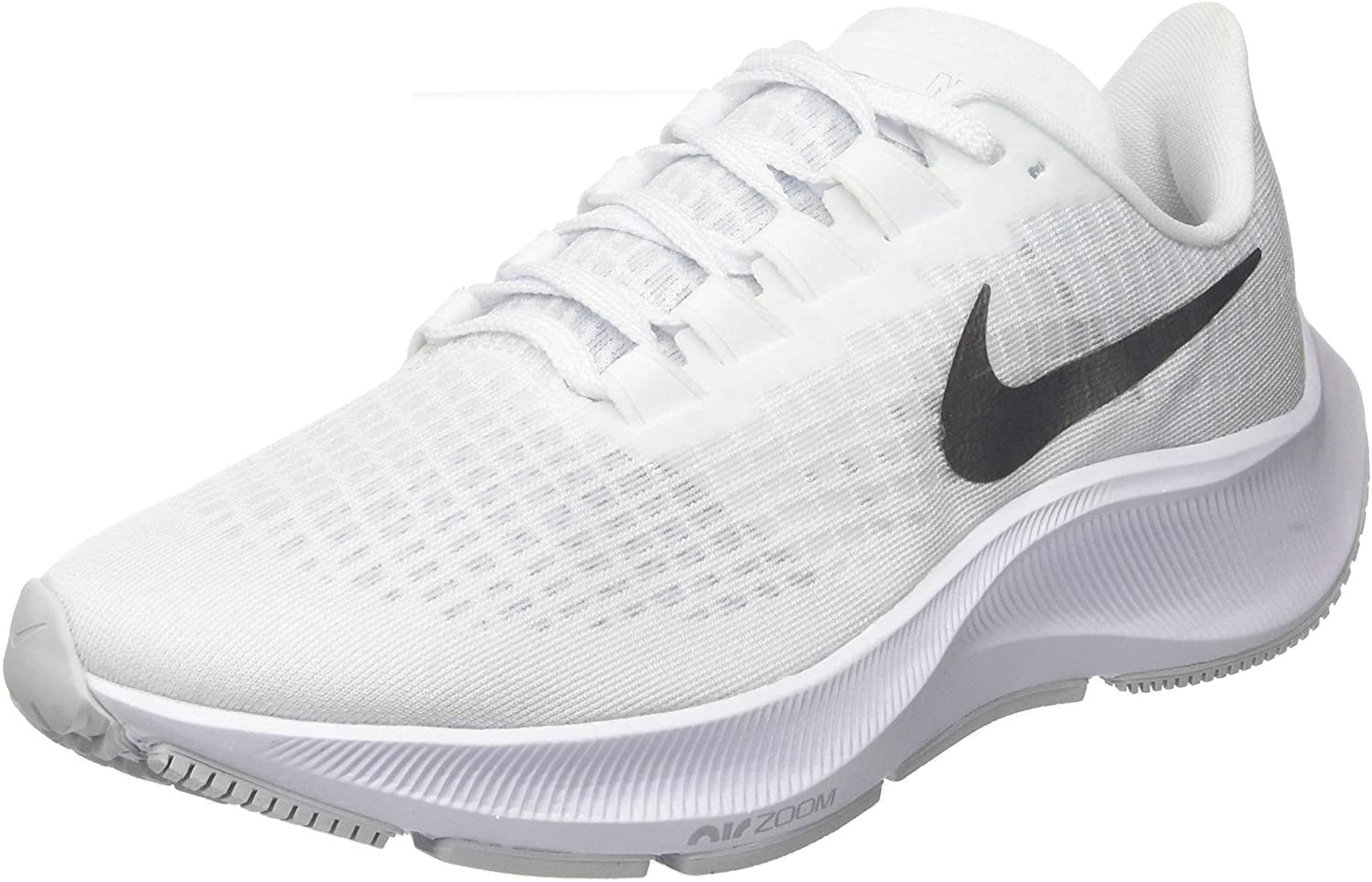 Nike Women's Air Zoom Pegasus 37 Running Shoe, White/Silver, 8 B(M) US