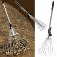 thumbnail image 1 of EGNMCR Râteau à Paille Balayant des Feuilles sur Sol Plat Outil Magique pour Pelouses Griffes en Fer Outils Agricoles Râteau Règle Feuilles Râteau à Ongles un Râteau, 1 of 9
