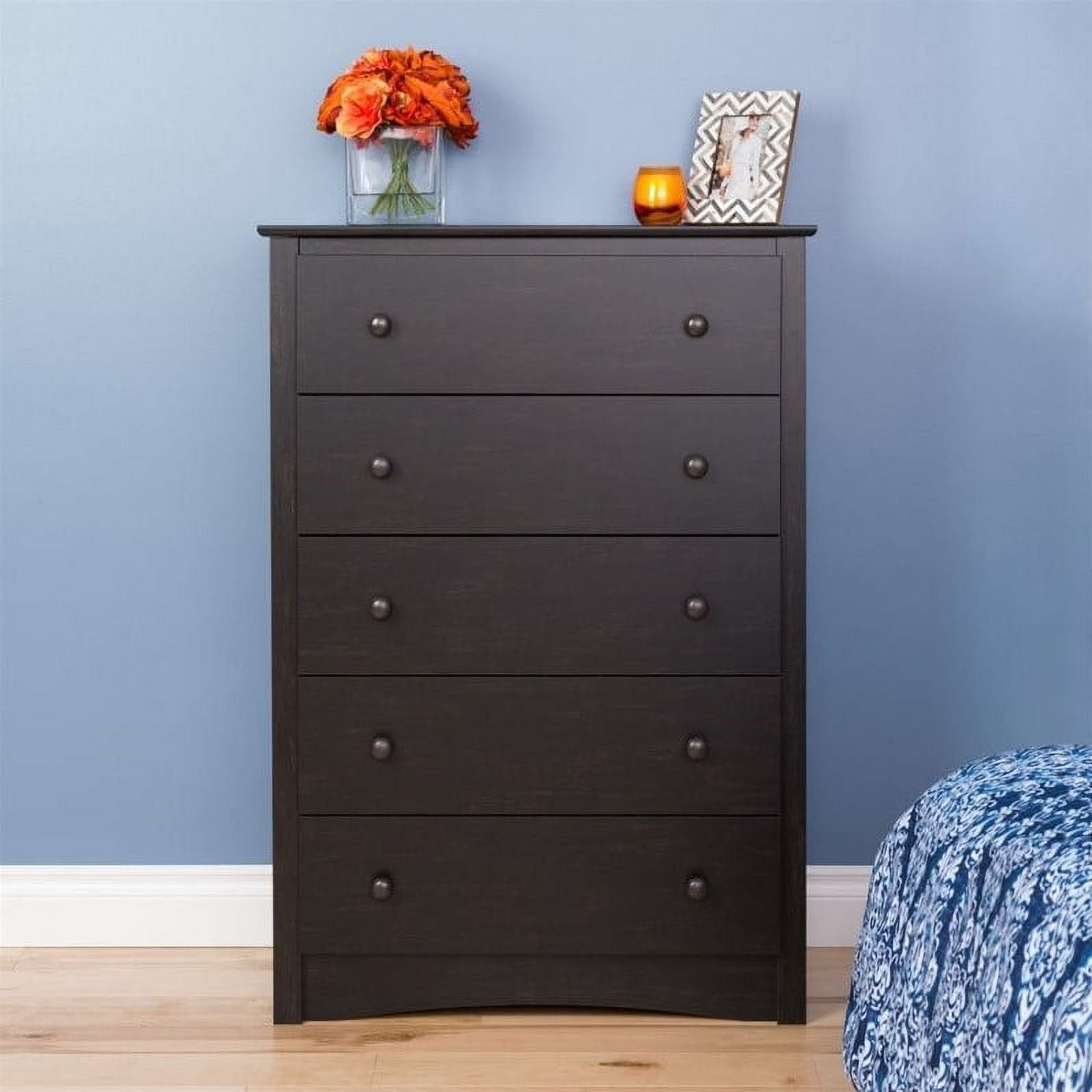 Atlin designs 5 drawer chest in black outlet