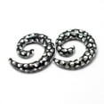 thumbnail image 3 of Black Spiral Tapers Ear Stretchers with Skull Design - 6 Sizes Available 8G-00G, 3 of 4