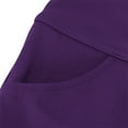 thumbnail image 4 of MIUOWANP Women's High Waist Yoga Pants with Pockets Solid Color Hip Lift Slim Fit Sports and Fitness Flare Pants Size XXXXL(16)Purple, 4 of 4