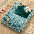 thumbnail image 6 of GONAAP Faux Fur Throw Blanket Decorative Super Soft Fuzzy Shaggy Luxurious Cozy Plush Fluffy Long Hair Comfy Microfiber Fleece Reversible for Coach Bed Chair Sofa （Frosty Celadon 50"X60"）, 6 of 6