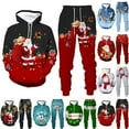 thumbnail image 3 of Men's Christmas Tracksuits 2 Piece Set Funny Xmas Graphic Hoodie Sweatshirt And Joggers Sweatpants Sets Casual Comfortable Fall Winter Lounge Sport Suit Set With Pocket, 3 of 3