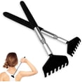 thumbnail image 1 of (Black)2 pcs Back Scratcher, Packed Back Scratcher, Portable Extendable Back Scratcher,High Quality Back Scratcher with Extendable Shaft,Back Scratcher has a stable rubber grip for your back, 1 of 5