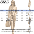 thumbnail image 2 of Women's Solid 2‑Piece Outfit Set, Round Neck 3/4 Sleeve Top & Cropped Ankle Pants, Casual Linen Look Loungewear for Everyday Street Wear，Travel Airport Outfits 2026,Coffee,S, 2 of 5
