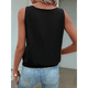 thumbnail image 4 of Chaleco de Moda con Cuello Redondo y Botones, Color Liso, Negro, Talla XXL, 4 of 6