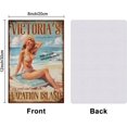 thumbnail image 2 of Letrero de hojalata vintage de mujer pin-up de 8 x 12 pulgadas, estilo retro, para vacaciones en la playa, divertido letrero de hojalata para puerta de habitación, letreros de cueva, placa artística,, 2 of 7