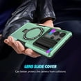 thumbnail image 5 of for Samsung Galaxy S23 Ultra Case with Camera Sliding Cover, [Compatible with MagSafe] with Magnetic Ring Kickstand, Military Grade Heavy Duty Protection Phone Case for Galaxy S23 Ultra, Lightgreen, 5 of 10