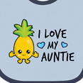 thumbnail image 4 of Inktastic I Love My Auntie with Pineapple Boys Baby Bib, 4 of 4