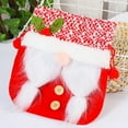 thumbnail image 4 of Christmas Gift Bag with Handle Portable Soft Lovely Faceless Old Man Packaging Bag Reusable Santa Snack Candy Bag Christmas Tree Decoration Holiday Supplies, 4 of 8