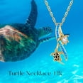 thumbnail image 7 of 14K Solid Gold Turtle Necklace Real 14K Gold Turtles Pendant Necklace 14 Carat Turtle Jewelry Gifts for Women, 7 of 7
