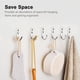 thumbnail image 3 of 10 Piezas Gancho para Bata Colgador de Toalla Vintage Tapa de Pared Gancho de Joyería Antióxido Gancho Antiguo Gancho Pesado Decoración Práctico Gancho, Blanco brillar Electrónica, 3 of 5