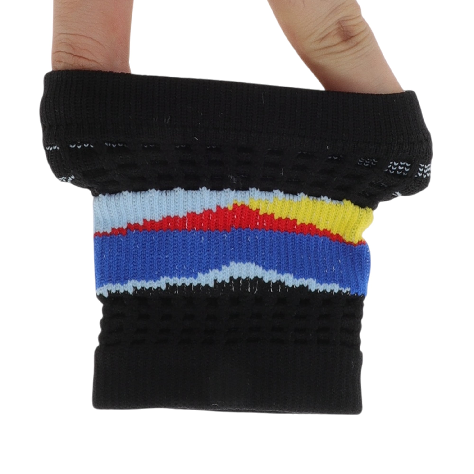 Unique Bargains Durable Perspiration Wicking Wrist Sweatbands 1 Pc Black Sky Blue