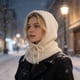 thumbnail image 4 of CaiYueKe Women's Knitted Shawl Collar Hat Winter Warm Scarf Neck Warmer Protector Fashion Versatile Layering Accessory Soft Stretchy Beanie Cap, 4 of 7