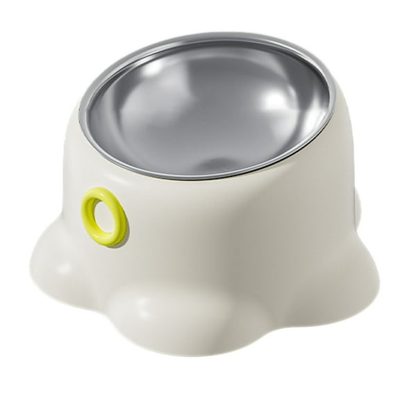 Stainless Steel Elevated Cat Bowl with Sturdy Base for Indoor Feeding Pet Dish Durable Non- Design Ergonomic Neck Support