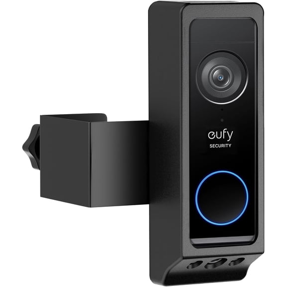 Anti-Theft Video Doorbell Mount for Eufy Doorbell E340/ Duo Cam Doorbell, No-Drill Adjustable Mounting Bracket for Eufy E340, Apartment Door Camera Mount for Doorbell for Home Rentals Room