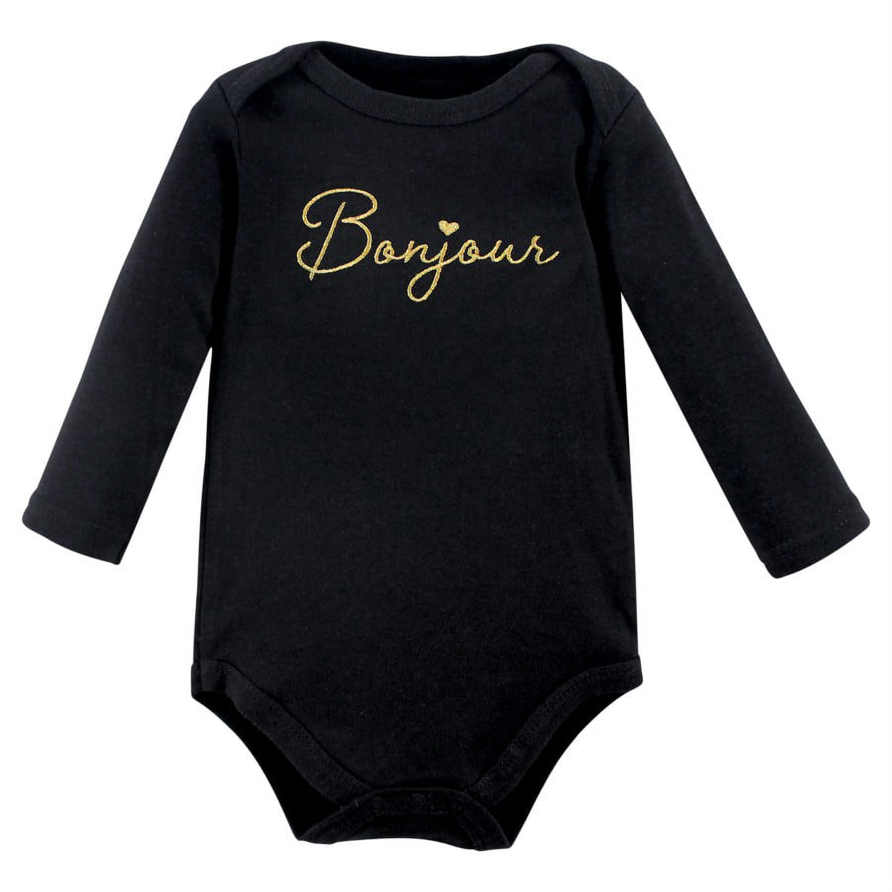 Hudson Baby Cotton Long-Sleeve Bodysuits, 3-Pack, Newborn- 24 Months