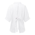 thumbnail image 5 of kamemir Women Cardigan Women's 2024 Knit Cardigan Sweaters Long Sleeve Open Front Button Down Crew Neck Tweed Jackets(White,XXL), 5 of 6