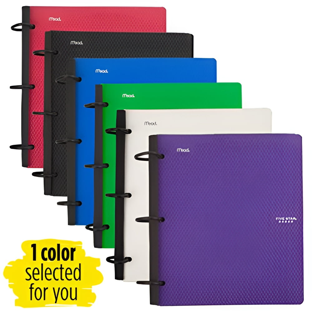 Five Star 29328 FLEX 11 in. x 8.5 Sheets 5-Subject Medium/College Rule Notebinder - Randomly Assorted Cover Colors