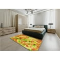 thumbnail image 4 of Ahgly Company Indoor Round Patterned Neon Orange Area Rugs, 8' Round, 4 of 6
