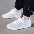 thumbnail image 2 of Linfrsh Boys Girls Sneakers Lightweight Breathable Strap Athletic Running Shoes for Little Kids/Toddler(White,1 Big Kids), 2 of 7