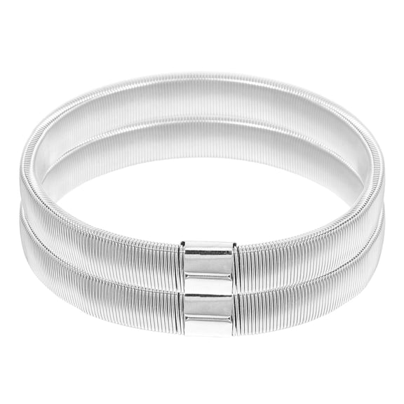 Masteelf 2 Pcs Bartender Arm Straps Elastic Shirt 's Silver