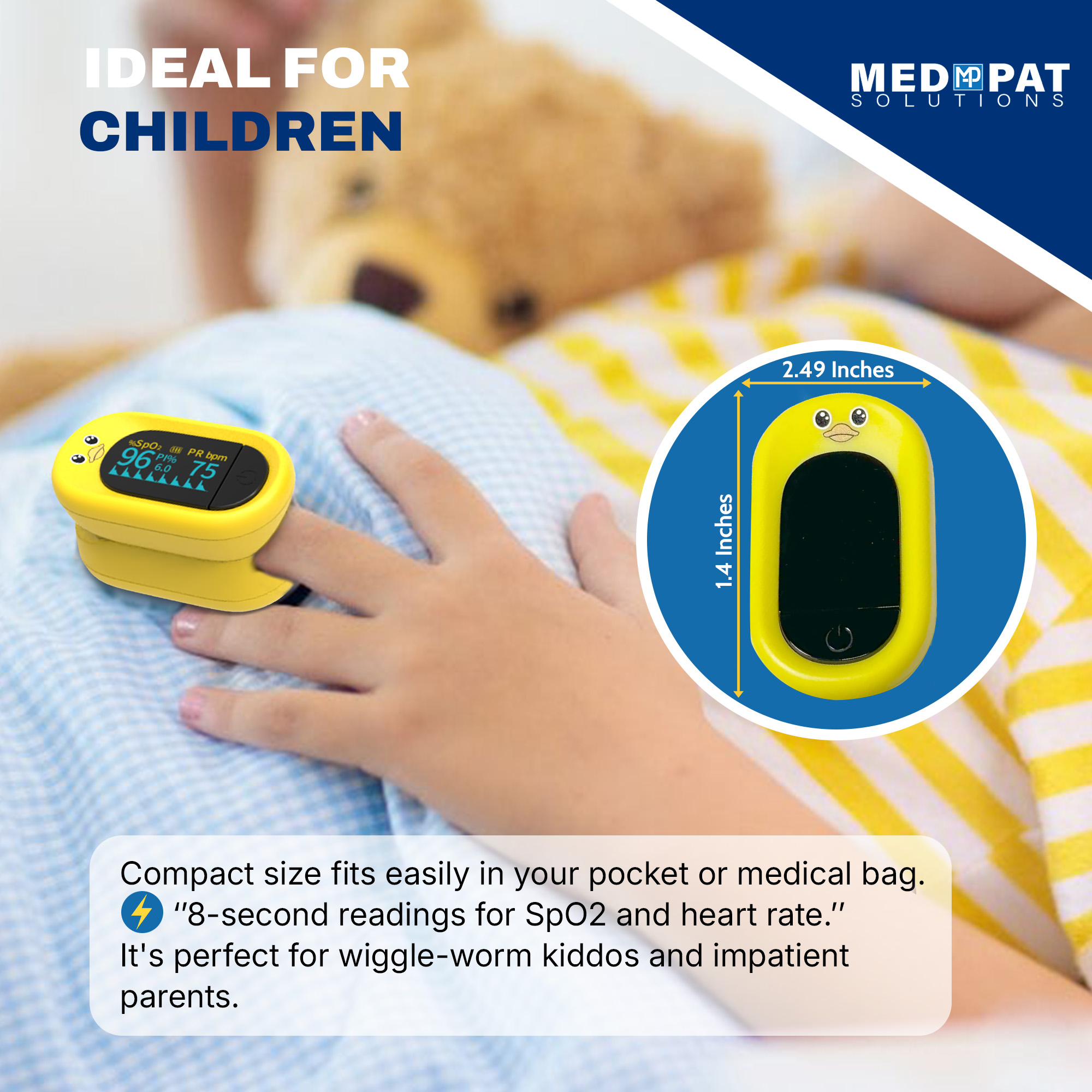 Med-Pat PXC-1 Ducky Pediatric Fingertip Pulse Oximeter photo 5