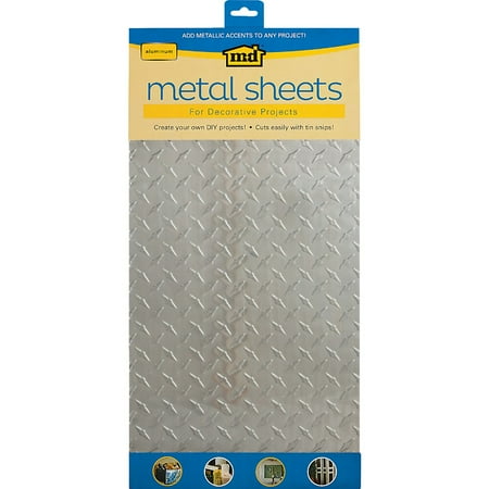M-D 57320 1' X 2' Silver Diamond Aluminum Tread Hobby Sheet