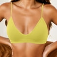 thumbnail image 2 of ATOYSOY Wireless Seamless Bralette For Women Super Thin Adjustable Strap Plain Solid V Shape Cup V Neck Thin Minimal Soft Support Bra No Underwire Solid Color Sleep Daily Wear, 2 of 5
