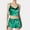 Green, variant on Womens Sexy Velvet 2 Pajamas Tall Women Pieces Romper Outfit Sleeveless Floral Sleepwear for Women Crop Top Camisole + Shorts Sleeve Shorts