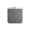 thumbnail image 2 of VSC 36in Single Sink Freestanding Bath Vanity in Gray with White Cultured Marble Top, 2 of 3