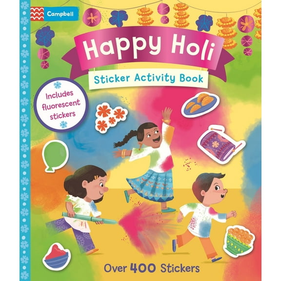 Happy Holi Sticker Activity Book, (Paperback)
