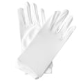 thumbnail image 2 of Men's and Women's Gloves Costume Accessories Wrist Length Spandex Stretch Halloween Cosplay Party Wedding Prom Gloves White One Size, 2 of 3